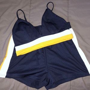 Halter and Track Short Outfit